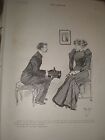 Phil May Cartoon Widow Corrects Her Age 1897 Old Print