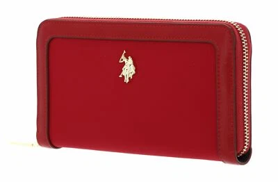 U.S. POLO ASSN. Zip Around Wallet Red - Imagen 1 de 4