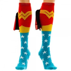 Wonder Woman Shiny Cape Knee High Socks - Picture 1 of 2