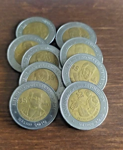 $5 pesos 2008 Centenario de la Revolucion Villa-Josefa Ortiz-Bravo-Matamoros - Picture 1 of 2