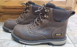 ARIAT Work Brown Leather Composite Toe Lace Up Boots Men's Size 7 C - Picture 1 of 9