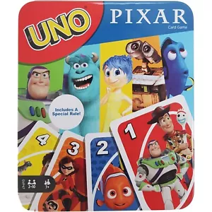 UNO Disney Pixar Family Card Game In Storage Tin Special Rule Edition Toy Story - Picture 1 of 6