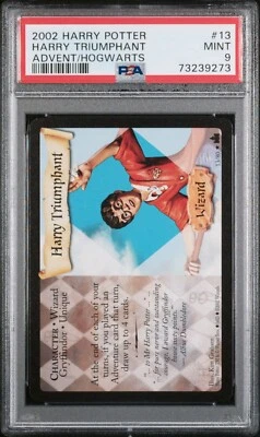 2002 Harry Potter Adv Hogwarts #13 Harry Triumphant PSA 9 Mint Pop 3 none higher - Image 1 of 2