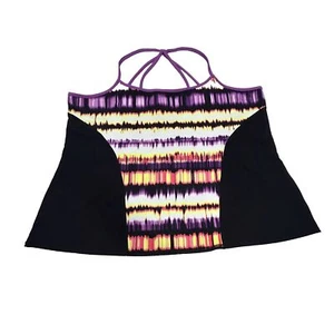 Livi Active Lane Bryant Tank Top Size 26/28 Athletic Yoga Work Out Black Purple - Picture 1 of 5