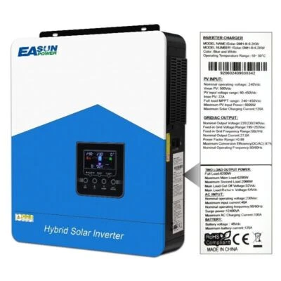 Easun 6.2KW Solar Off Grid Inversor 48V 120A MPPT Controlador de Carga Wifi Output