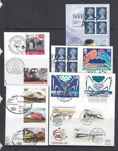 (139919) Channel Tunnel Stamps inc Railway Letter x20 Used 1994 - 2009 ON PIECE - Picture 1 of 1