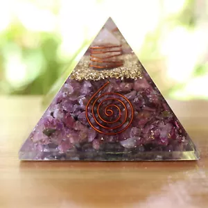 Genuine Ruby Orgone Pyramid LG 75mm 3in EMF & 5G Protection - Picture 1 of 7