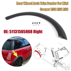 Hinten Rechts Radlauf Trim Fender 51131505868 Für Mini Cooper R50 R52 R53 02-08_ - Bild 1 von 17
