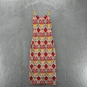 Alice and Olivia Dress Womens 2 Red Midi Long Vintage Market Tank Dress $285 - Picture 1 of 13