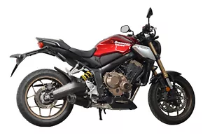 Honda CB650R Exhaust 2019 SP Engineering Diabolus Black Stubby Carbon Outlet - Picture 1 of 10