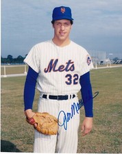 JON MATLACK   NEW YORK METS  ACTION SIGNED 8x10