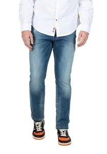 Timezone Vaqueros Hombre Delgado Eduardotz Medio Waist - Slim Fit - Azul Gris - Imagen 1 de 23
