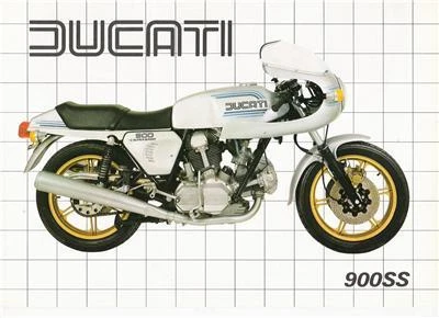 Ducati 900SS 1982 plateado doble asiento folleto de 2 páginas Foto 1 de 1