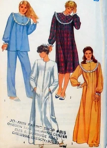 VTG SIMPLICITY 6626 PATTERN MS NIGHTGOWN PAJAMAS GATHERED-TO-YOKE ROBE 6-8 UC/FF - Picture 1 of 3