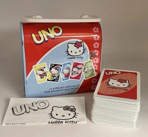 SANRIO Hello Kitty Uno Deluxe Collector Tin W/ All Cards & Instructions 2003 - Picture 1 of 7