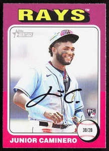 Tarjeta de novato Topps Heritage JUNIOR CAMINERO 2024 RC #267 Tampa Bay Rays - Imagen 1 de 1