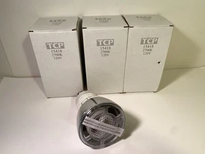 (3) TCP Bulbs 15418 0701 ES4FN-18 CFL 16118, E26 Lamp Adapter 18W 2700K dimmable - Picture 1 of 9