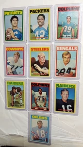 Lote de fútbol americano 1972 Topps ~ Bradshaw Csonka Plunkett Blanda Upshaw Joiner estrellas de la corte - Imagen 1 de 22