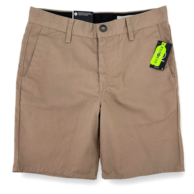 Volcom Frickin Khaki Chino Shorts Boys Size 8 Small 24 7"  - Image 1 of 4