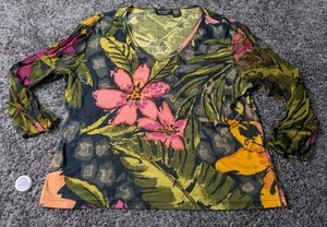 Le Mieux Studio Top Women's L Multi Color Geometric Pattern 3/4 Sleeve - Picture 1 of 5