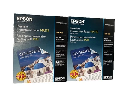 Epson Premium Presentation Paper MATTE 8.5x11 Double-sided 2pk 50 Sheet Ea =100 - Image 1 of 4