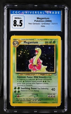 Meganium 11/111 Holo Neo Genesis Unlimited CGC 8.5 Mint Pokémon 2000 - Image 1 of 2