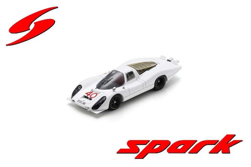 Spark S9240 1/43 Porsche 907LH N.40 Test Days Le Mans 1967 Modello Auto