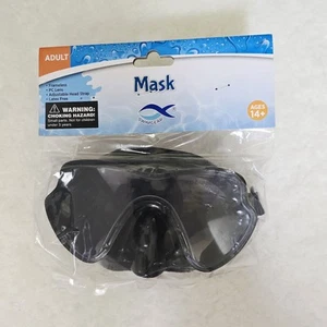 New Black Adult Swim Mask Goggles by SwimGear Clear Tint Ages 14+ Snorkeling - Picture 1 of 3