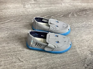 TOMS Alpargata Shark Grey Casual Slip On Shoes Toddler Size 7 Whimsical - Picture 1 of 11