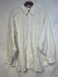 Tommy Hilfiger Men's 18 34-35 White 100% Cotton Long Sleeve Dress Shirt - Picture 1 of 13