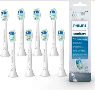 4/8 Pack Philips Sonicare C2 Optimal Plaque Defence Toothbrush Heads
