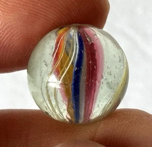 ~11/16" Antik Handarbeit Deutsch Pontils Glas Bunt Geteilter Kern Marmor #373 - Bild 1 von 21