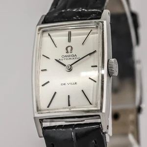 *MINT* Vintage 1966 OMEGA De Ville Cal.661 Automatic Silver Dial Tank 18mm Women - Picture 1 of 17
