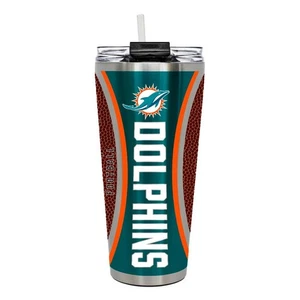 Vaso Miami Dolphins Big Slim Game Ball 32 oz - Imagen 1 de 4