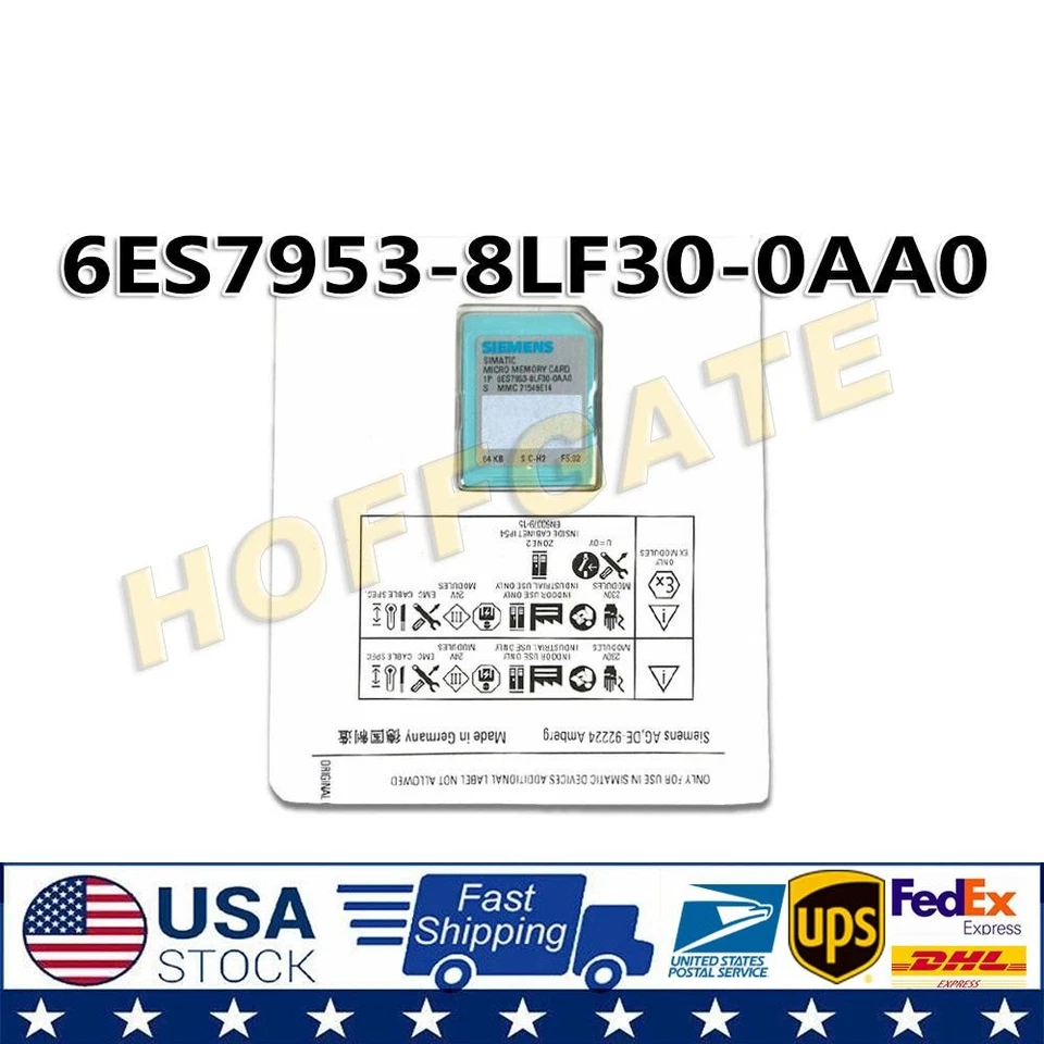 New Siemens 6ES7953-8LF30-0AA0 6ES7 953-8LF30-0AA0  SIMATIC S7 Micro Memory Card - Image 1 of 4