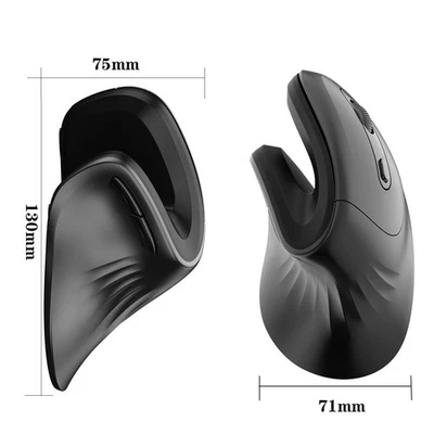 Vertical Mouse Wired Ergonomic Design Mice 7200DPI Adjustable Optical E-sports - Image 1 of 4