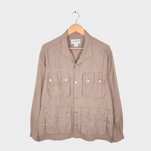 Chaqueta utilitaria SASSAFRAS para hombre hecha en Japón beige 100 % lino - talla L - Imagen 1 de 9