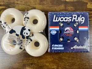 Ruedas Enjoi Skateboards 55 mm OG Panda & Andale Rodamientos Lucas Puig ~ Nuevo - Imagen 1 de 4