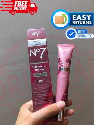 No7 Restore & Renew Multi Action Face and Neck Serum 1.69 Oz - Image 1 of 4