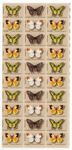 Scott #1715a (1712-15) Schmetterlinge Block mit 30 Briefmarken - postfrisch PC#7 - Bild 1 von 1