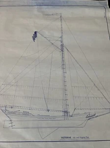 Victorine Hudson River Sloop (Takakjian) Set Of 3 Plans (Nautical History) ACE - Picture 1 of 18