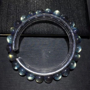 7.8mm Natural Labradorite Rainbow Light Gemstone Beads Bracelet AAAA - Picture 1 of 6