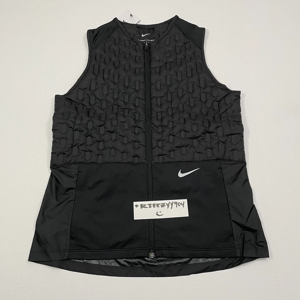 $180 Womens M Nike Therma Fit ADV Downfill Running Vest Black DD6063-010 Medium - Image 1 of 4