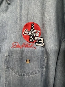 NWT - Vintage 90’s Chase Authentics Nascar Dale Earnhardt #3 Coca-Cola Denim L - Picture 1 of 12