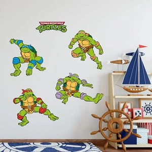 Teenage Mutant Ninja Turtles Wandsticker - 4 Figuren Aufkleber Set TMNT Art - Bild 1 von 6