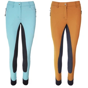 HKM Cavallino Marino Reithose für Damen mit Eco Leder Vollbesatz II.Wahl