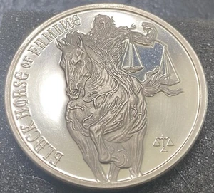 Provident Metals 4 Horsemen Series Black Horse of Famine 1 oz .999 Silbermedaille - Bild 1 von 2