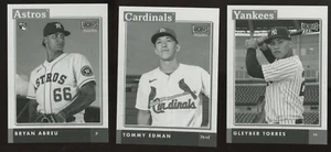 2020 Topps Archives Snapshots Bryan Abreu Gleyber Torres Tommy Edman Black White - Picture 1 of 1