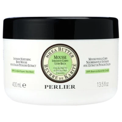 Mousse corporal de manteca de karité Perlier con extracto de pistacho JUMBO 13,5 OZ LEER Foto 1 de 4
