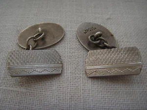STERLINGSILBER ART DECO DESIGN MANSCHETTENKNÖPFE 7g - Bild 1 von 1